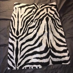 Zebra printed skirt